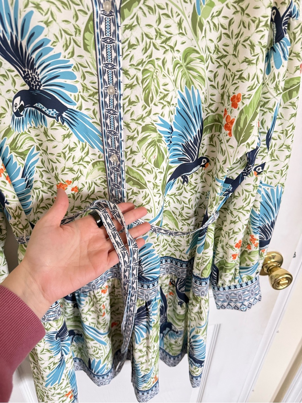 Alex Marie Wren Floral Bird Print mini Dress - Picture 6 of 9